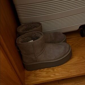 UGG Gray Shearling Boots